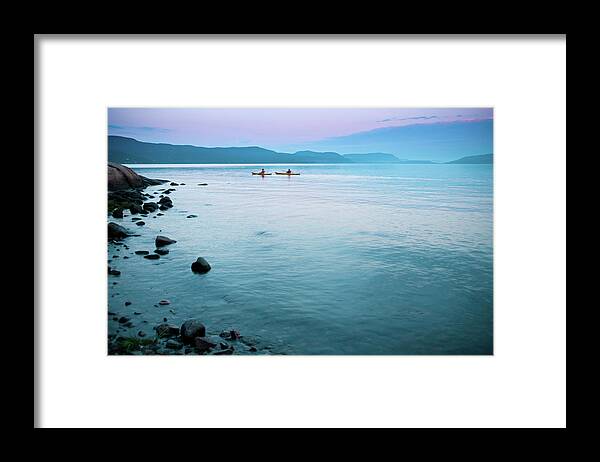 Scenics Framed Print featuring the photograph Norwegian Kayaks by Martin Wahlborg