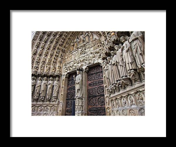 Architecture Framed Print featuring the photograph Notre Dame, Paris by Martin Smith
