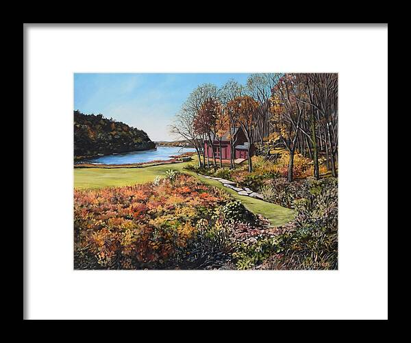 Annisquam Framed Print featuring the painting November, Lobster Cove, Annisquam by Eileen Patten Oliver