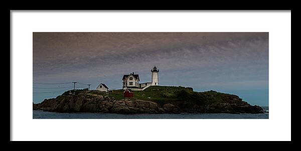 Nubble Framed Print featuring the photograph Nubble LIght-Sept19 by Vicky Edgerly