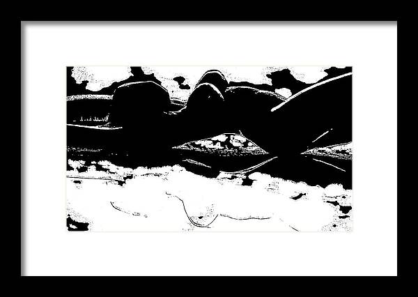 Black-and-white Framed Print featuring the photograph Nude Art Bw 4 by Jorg Becker