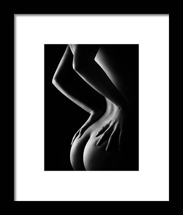 Woman Framed Print featuring the photograph Nude woman bodyscape 39 by Johan Swanepoel