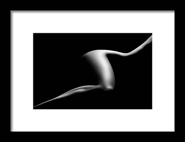 Woman Framed Print featuring the photograph Nude woman bodyscape 9 by Johan Swanepoel