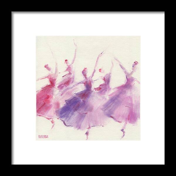 Ballet Framed Print featuring the painting Nutcracker Ballet Waltz of the Flowers by Beverly Brown Prints