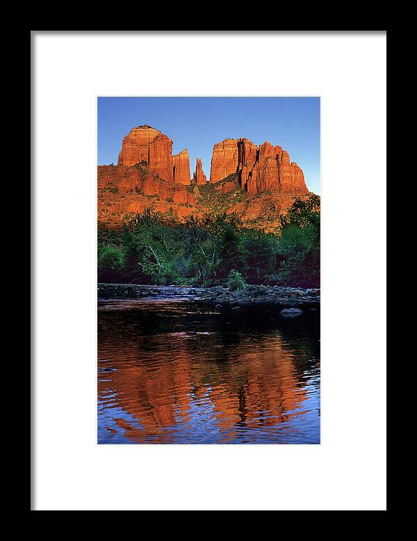 Red Canyon Framed Print featuring the photograph Oak Creek And Red Rock by Cay-uwe