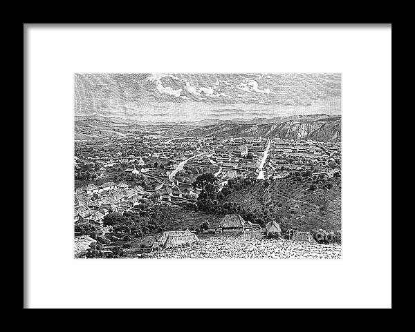 Engraving Framed Print featuring the drawing Ocana, Colombia, 1895.artist T Taylor by Print Collector