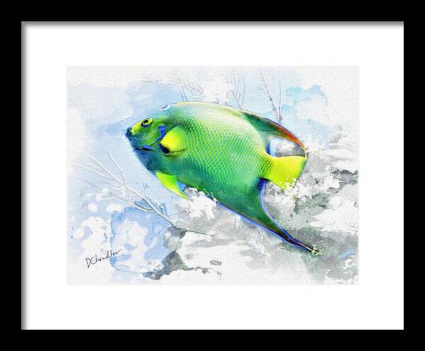 Fish Framed Print featuring the painting Ocean Colors by Diane Chandler