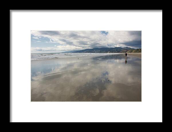 Water's Edge Framed Print featuring the photograph Off Season Beach Day by Denise Taylor
