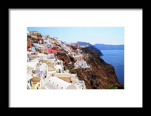 Tranquility Framed Print featuring the photograph Oia Santorini Greece by Totororo
