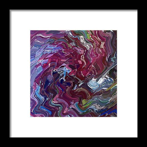 Oil Of Lilac 2 Lightbump Framed Print featuring the digital art Oil Of Lilac 2 Lightbump by David Manlove