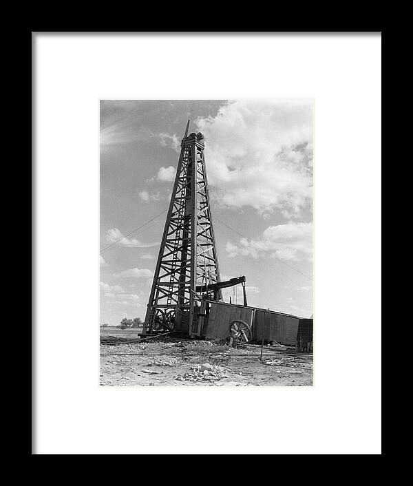 1930-1939 Framed Print featuring the photograph Oil Well And Derrick by H. Armstrong Roberts