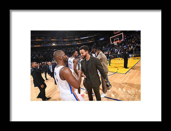 Chris Paul Framed Print featuring the photograph Oklahoma City Thunder V Golden State by Noah Graham