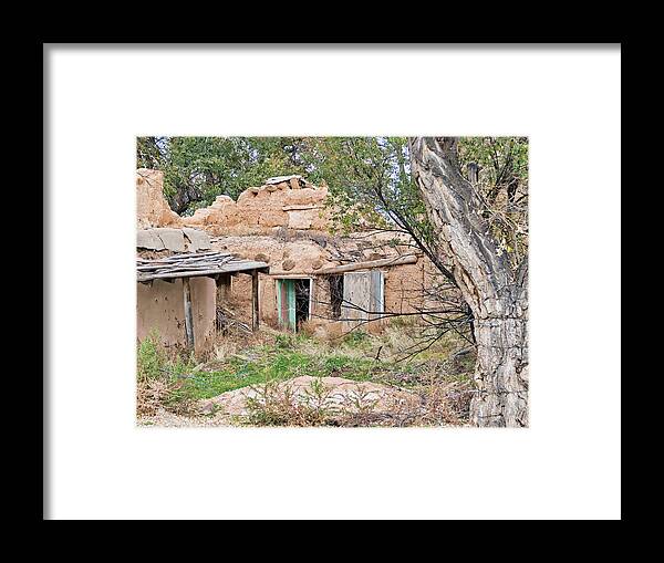 Taos Framed Print featuring the photograph Old Buildings in Ranchos de Taos by Segura Shaw Photography