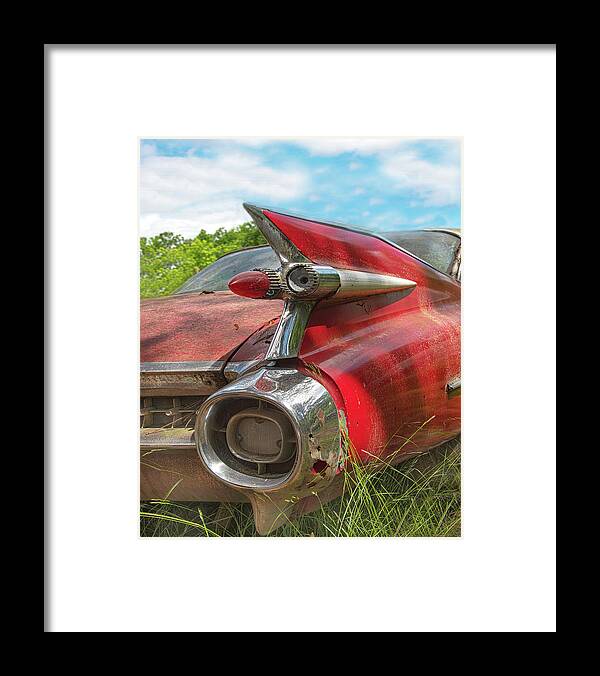 Old Car Framed Print featuring the photograph Old Caddie by Minnie Gallman