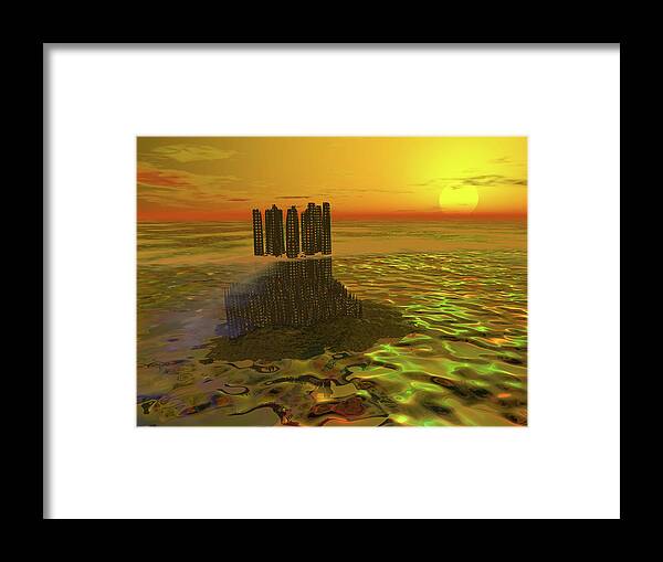 Ancient Framed Print featuring the digital art Old City by Bernie Sirelson