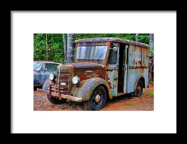 Abandoned Framed Print featuring the photograph Old Mack Delivery Van by Darryl Brooks