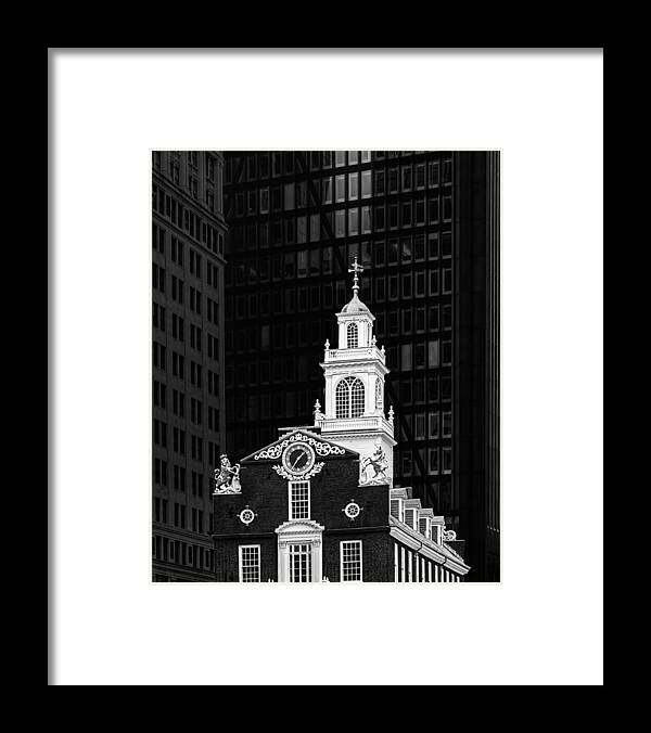 Famous Framed Print featuring the photograph Old State House Boston Cira 1713 by Dominic Vecchione