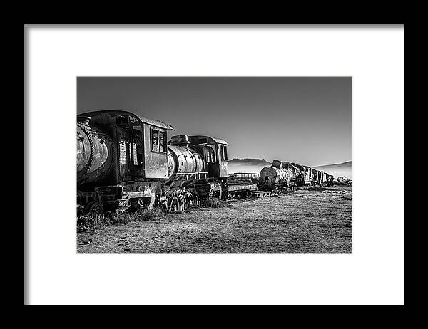 Train Framed Print featuring the photograph Old Timer by Michel Groleau