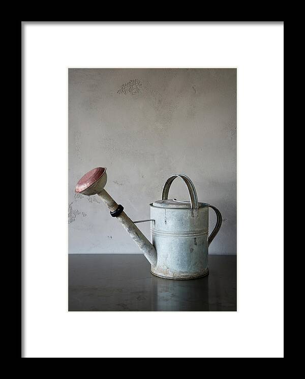 California Framed Print featuring the photograph Old Watering Can by Hilary Brodey