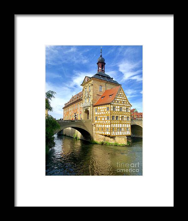 Germany Framed Print featuring the photograph Old World Town of Bamberg in Bavarian Germany. by Gunther Allen