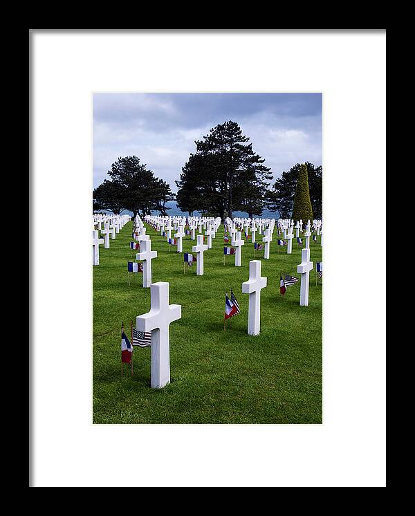D Day Framed Print featuring the photograph Omaha Beach Cemetery by Michael Avina