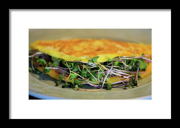 Food Framed Print featuring the photograph Omelette With Sprouts by Kae Cheatham