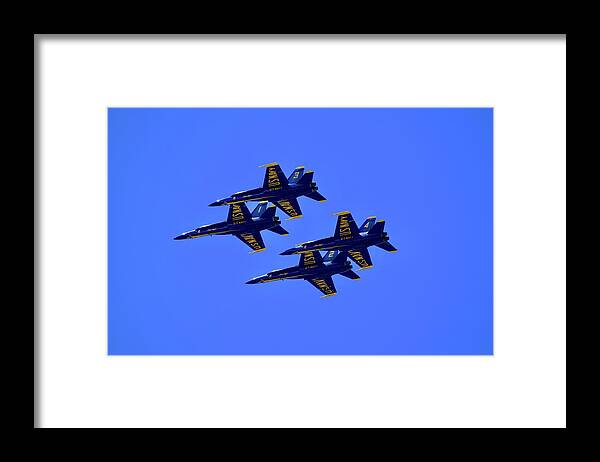 U.s. Navy Blue Angels Framed Print featuring the photograph On a Clear Day No. 5 by Debra Grace Addison