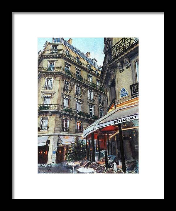 Paris Framed Print featuring the painting On Avenue Kleber, Paris by Henrieta Maneva