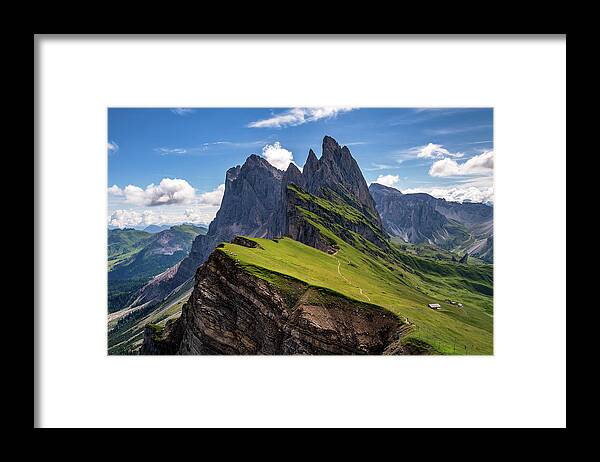 Valley Framed Print featuring the photograph On The Edge by Ales Krivec