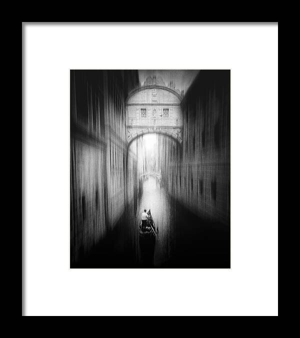 Venice Framed Print featuring the photograph On The Way Home In Venice by Gu And Hongchao