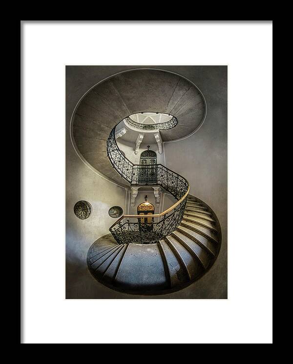 Staircase Framed Print featuring the photograph Once an abandoned staircase by Jaroslaw Blaminsky