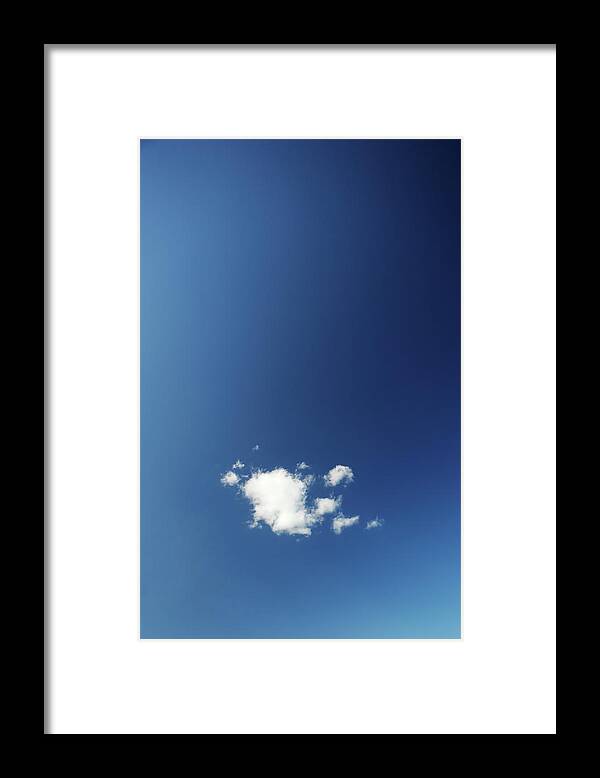 Curve Framed Print featuring the photograph One Cloud by Bluberries