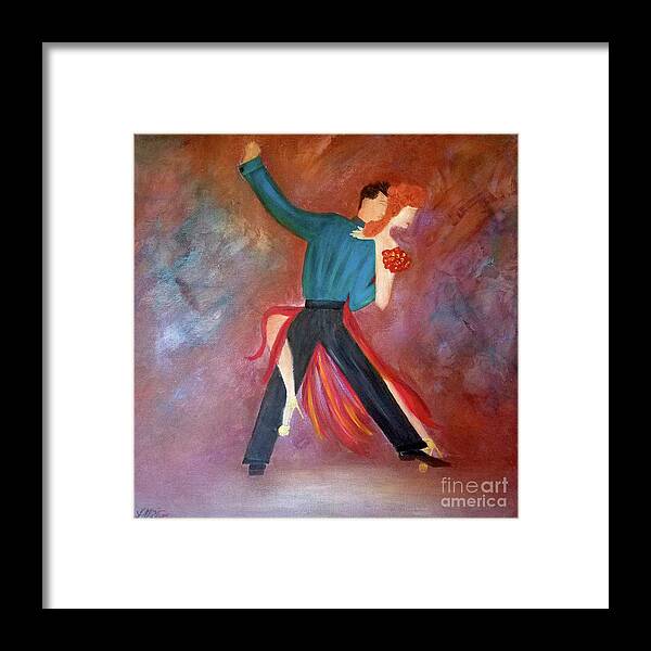 Tango Framed Print featuring the painting One Step Closer by Artist Linda Marie