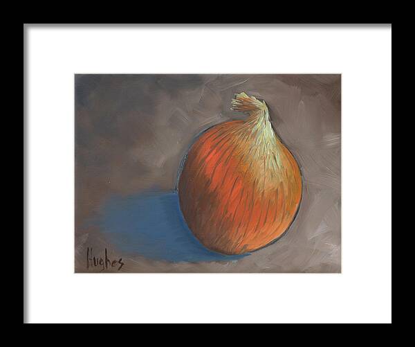 Onion Framed Print featuring the painting Onion by Kevin Hughes