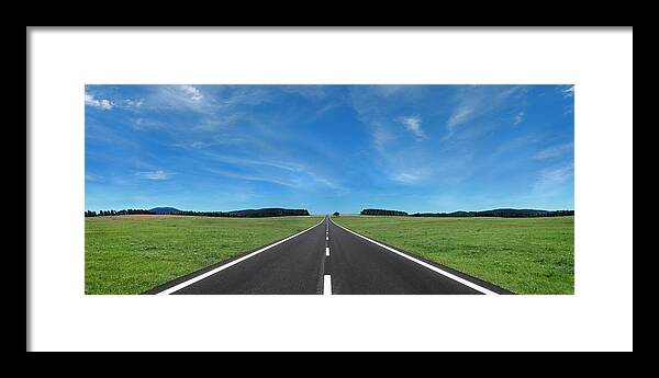 Grass Framed Print featuring the photograph Open Road by Narvikk