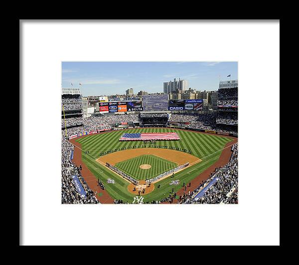 American League Baseball Framed Print featuring the photograph Opening Day Yankee Stadium. New York by New York Daily News Archive