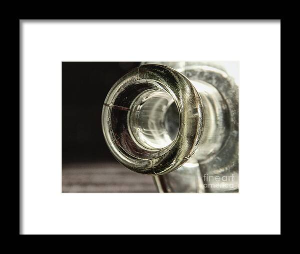 Glass Bottle Framed Print featuring the photograph Opening of Glass Bottle by Phil Perkins