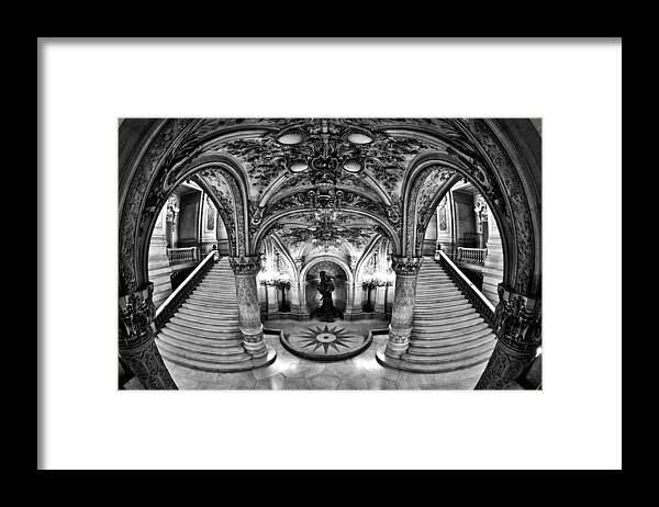 Architecture Framed Print featuring the photograph Opera Mystery by Marc Pelissier