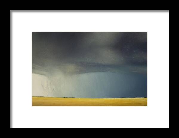 Derek Kaplan Framed Print featuring the painting Opt.36.18 'Storm' by Derek Kaplan