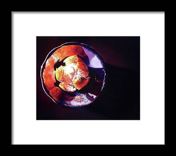 Mandarin Orange Framed Print featuring the pastel Orange Blossom by Dianna Ponting