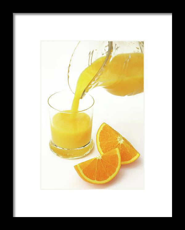 Breakfast Framed Print featuring the photograph Orange Juice Freshly Prepared For by Rosemary Calvert