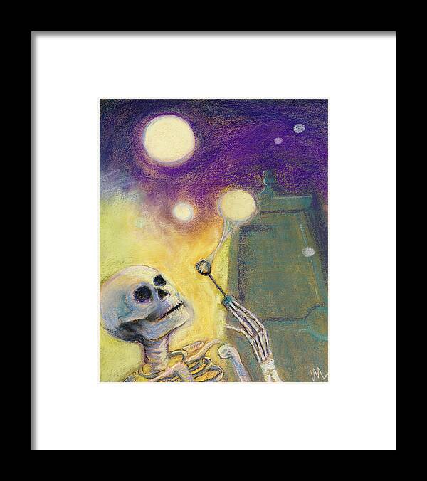 Skeleton Framed Print featuring the mixed media Orbs! by Marie Marfia Fine Art