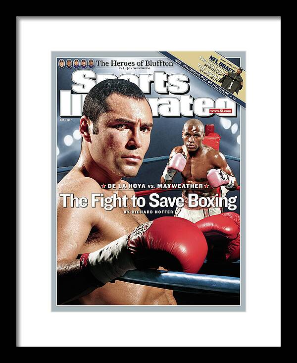 Magazine Cover Framed Print featuring the photograph Oscar De La Hoya And Floyd Mayweather Jr, Junior Sports Illustrated Cover by Sports Illustrated