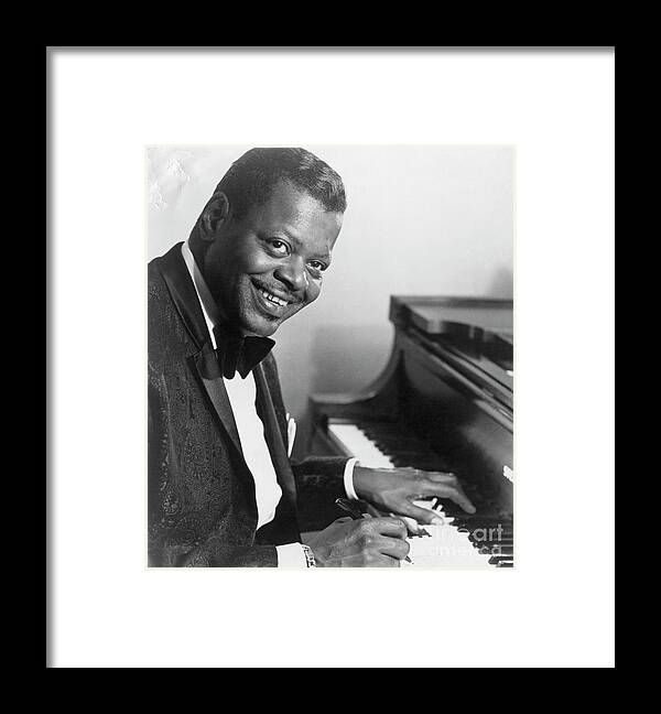 Event Framed Print featuring the photograph Oscar Peterson At Piano by Bettmann