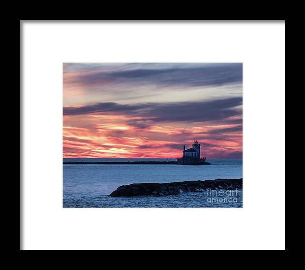 Sunset Framed Print featuring the photograph Oswego Light by Phil Spitze