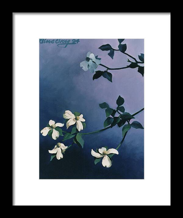 Dogwood Framed Print featuring the painting Our Dogwood by Blue Sky