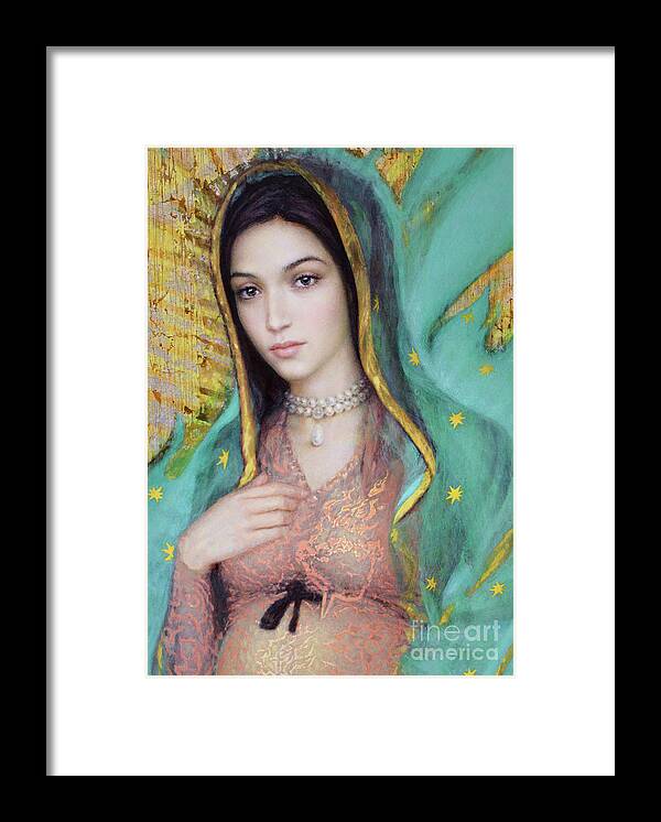 Mother Framed Print featuring the painting Our Lady of Guadalupe, 1/2 by Smith Catholic Art