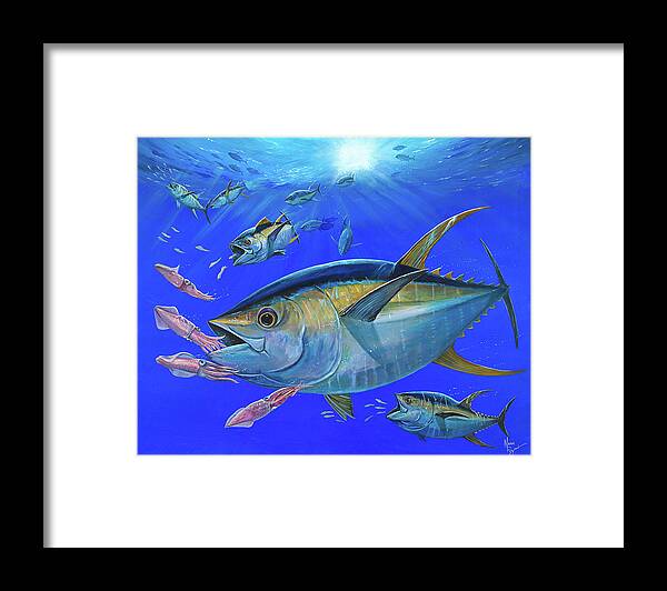 Yellowfin Tuna Framed Print featuring the painting Out of Ink by Mark Ray
