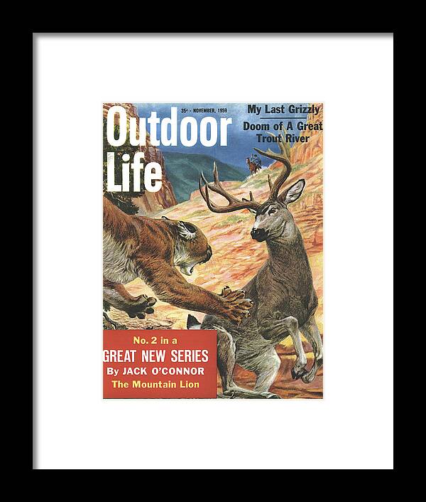 Outdoor Life Magazine Cover November 1959 Framed Print by Outdoor Life - Outdoor  Life