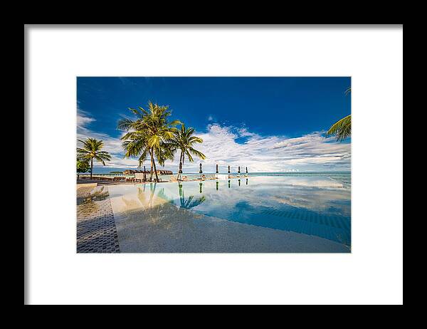 Landscape Framed Print featuring the photograph Outdoor Tourism Landscape. Luxurious by Levente Bodo